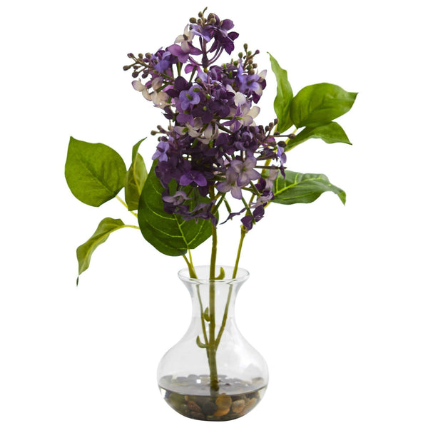 Lilac Artificial Arrangement in Vase (Set of 3)