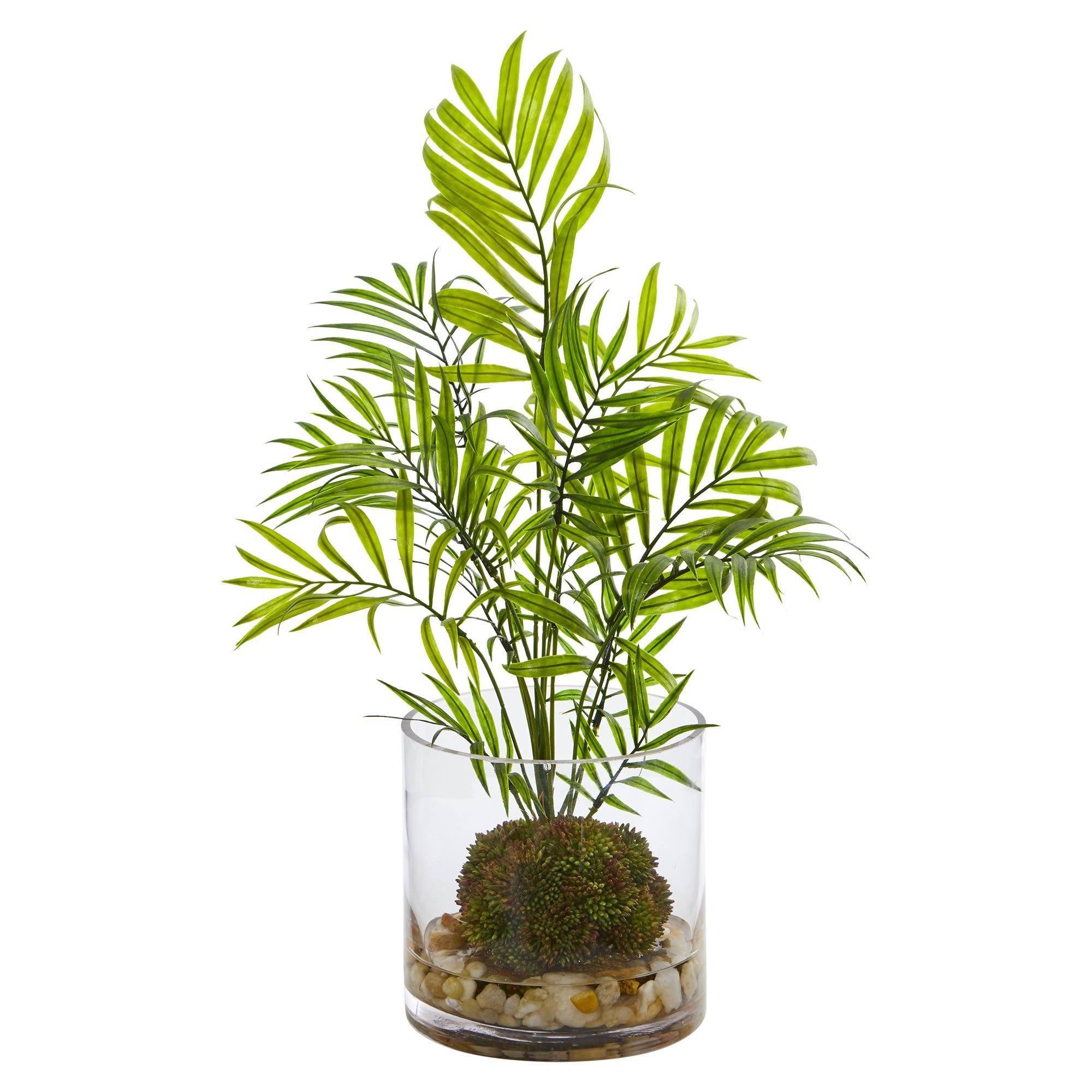 areca palm mini Mini Areca Palm Artificial Plant in Vase