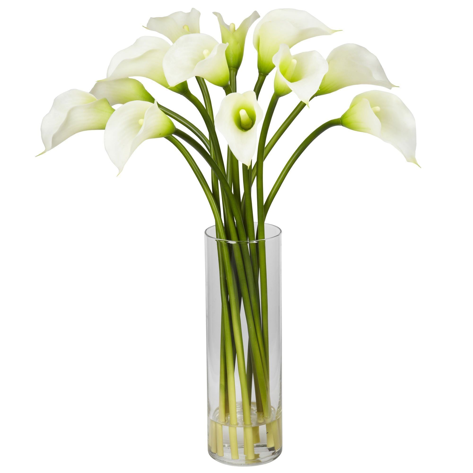 calla lily artificial flower Nearly Natural Mini Calla Lily Silk Flower Arrangement