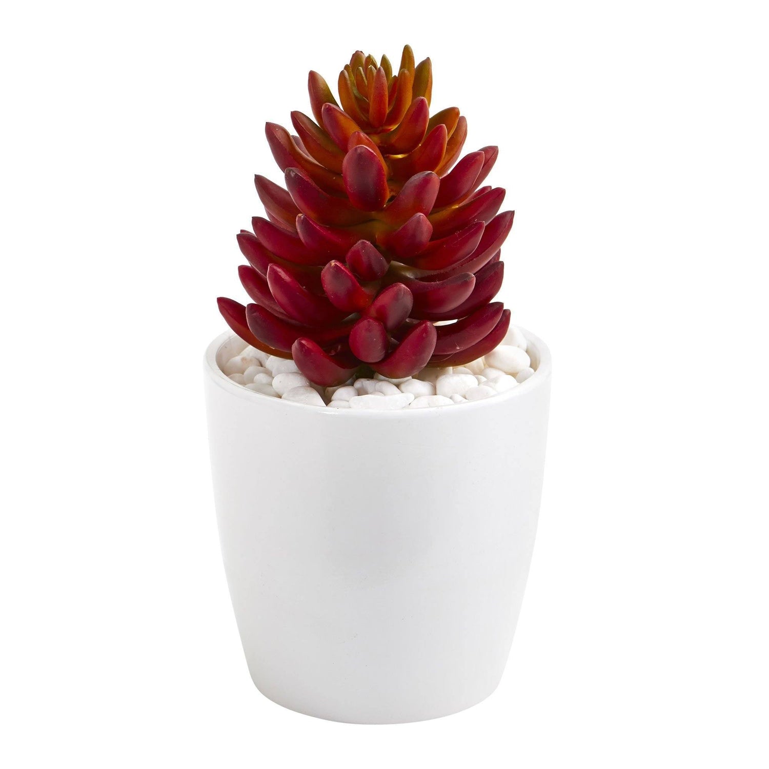 Mixed Succulent Artificial Plant in White Vase (Set of 3)