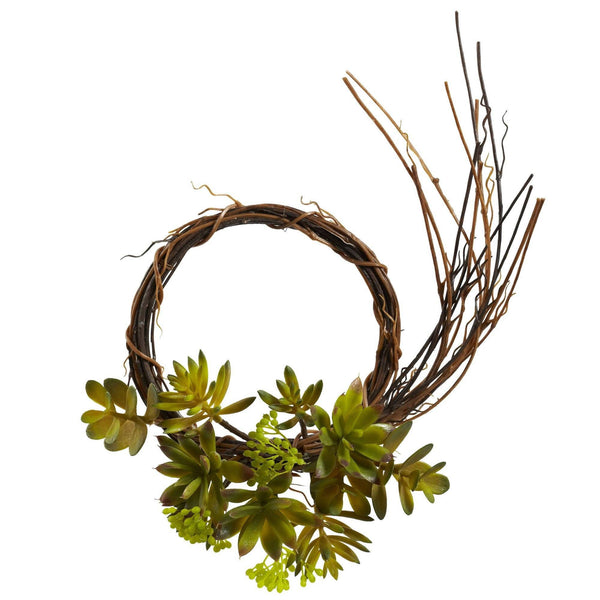 Mixed Succulent Wreath & Spheres (Set of 3)
