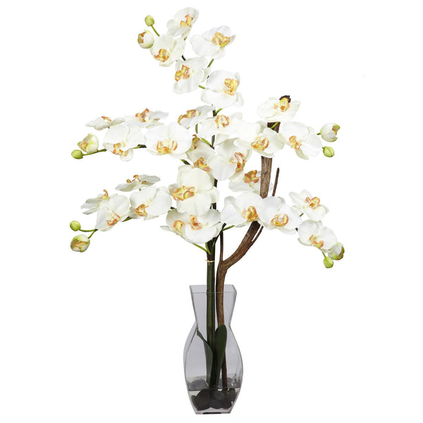 Phalaenopsis w/Vase Silk Flower Arrangement