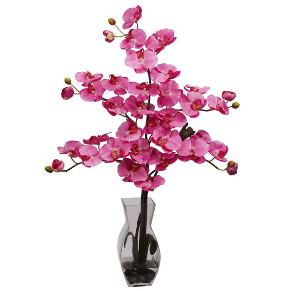 Phalaenopsis w/Vase Silk Flower Arrangement