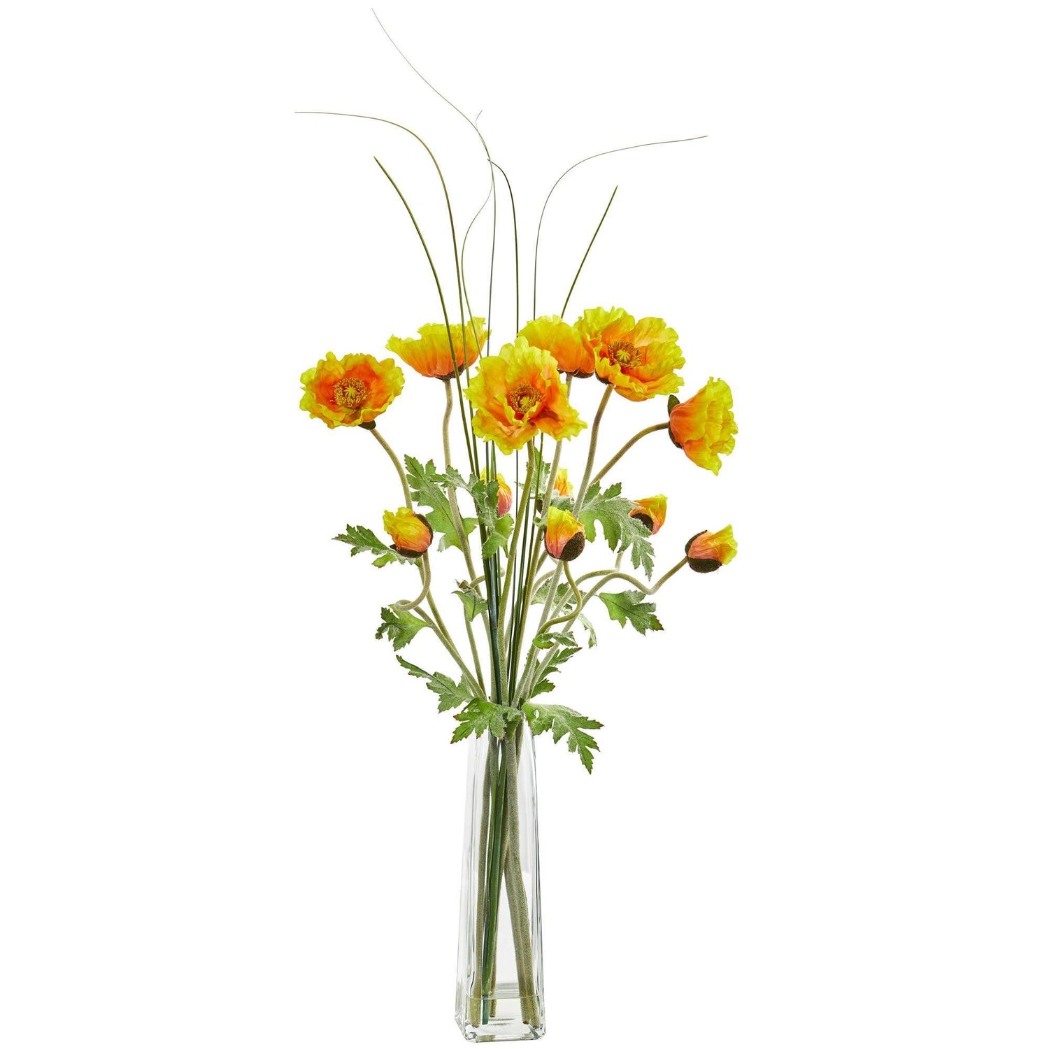 Poppy and Grass Artificial Arrangement