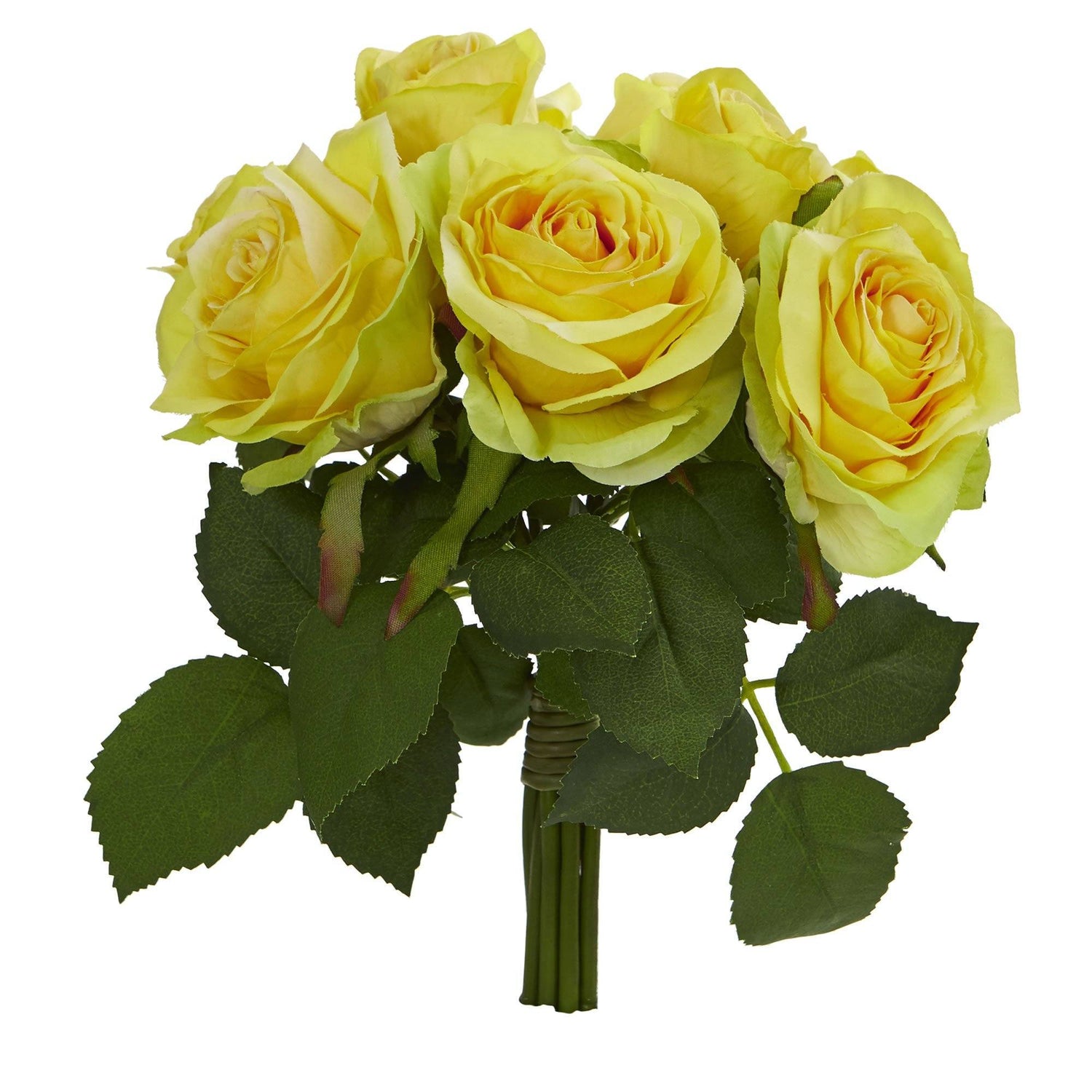 Rose Bush Artificial Flower (Set of 2)
