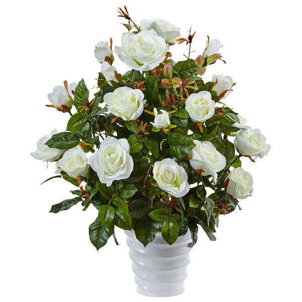 Rose Bush in Swirl Planter