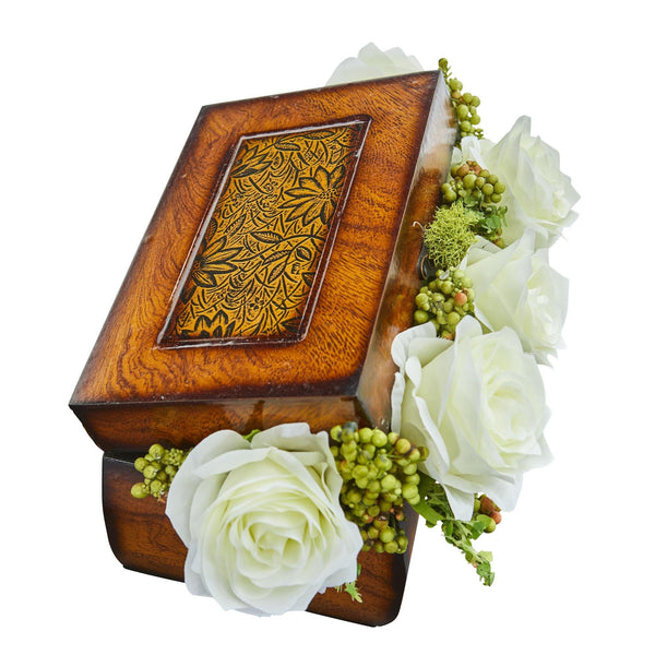 Roses Artificial Arrangement in Decorative Chest
