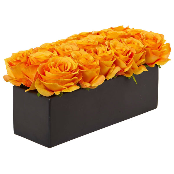 Roses in Rectangular Planter