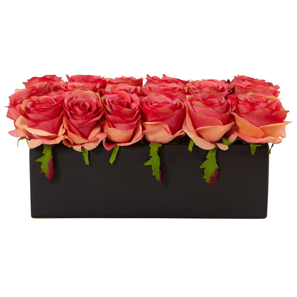 Roses in Rectangular Planter