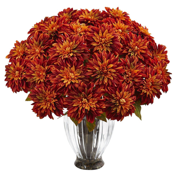 Silk Dahlia Floral Arrangement