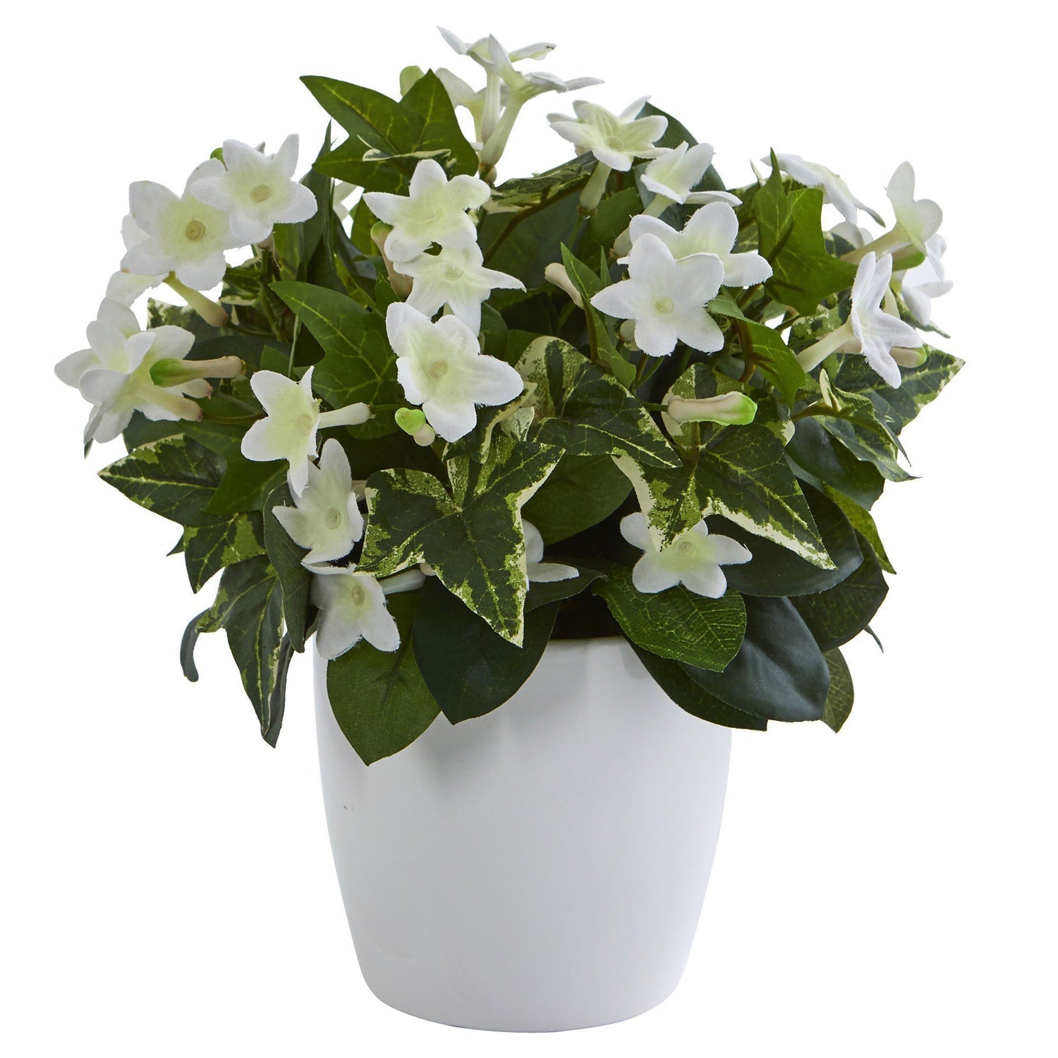 Stephanotis Artificial Plant in White Vase