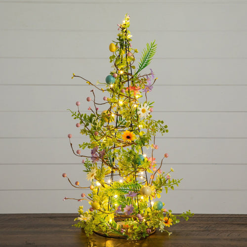 Easter Tree Ideas: How to Style a Pre-Lit Egg Tree