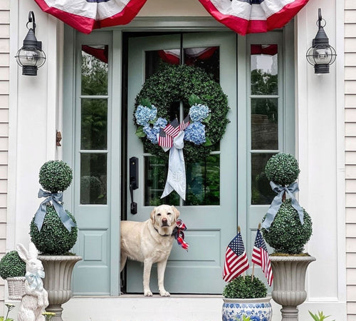 Fourth of July Decorating Ideas with Red Artificial Plants