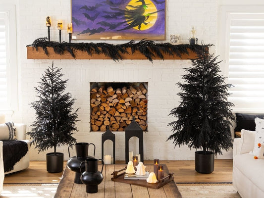 How to Style an Artificial Norfolk Pine for Halloween Décor