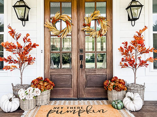 How to Style Your Front Porch with Artificial Fall Plants