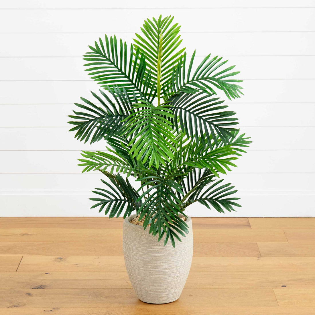 artificial palm tree in planter Paradise Palm Artificial Tree in Sand Colored Planter