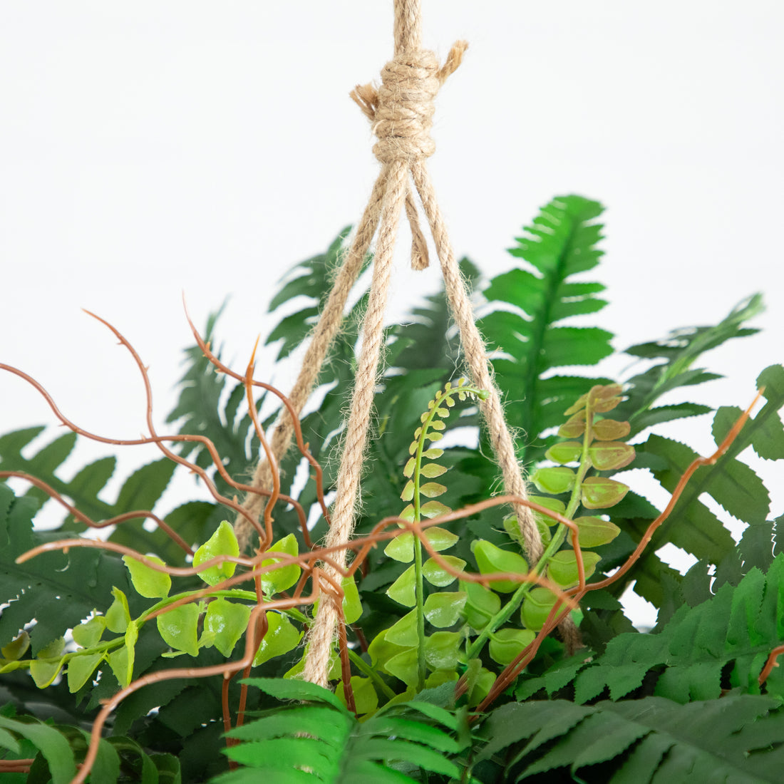 large plant hanging basket Nearly Natural Boston Fern Hanging Basket, Green