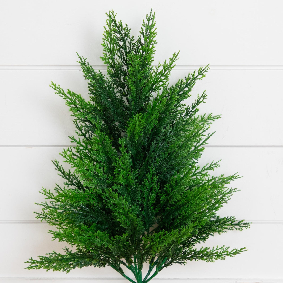 22” UV Resistant Artificial Cedar Bush with Integrated Ground Stake (Indoor/Outdoor) - Set of 2
