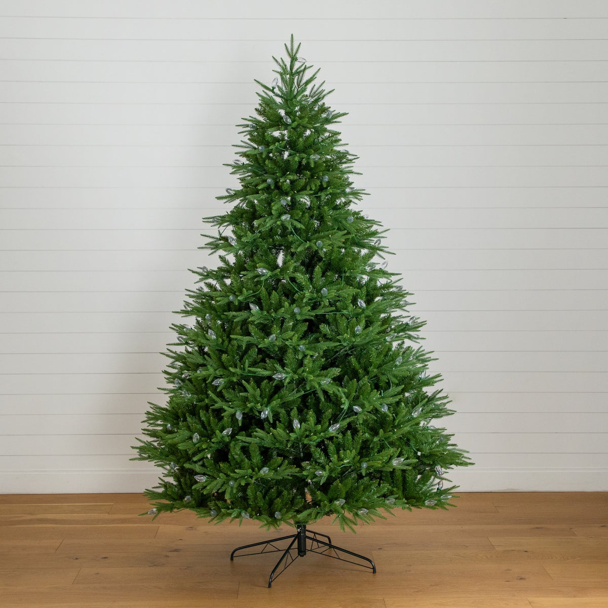 8'  Pre-Lit Artificial Luxembourg Pine Christmas Tree with 500 Multicolored Traditional Bulb LED Lights