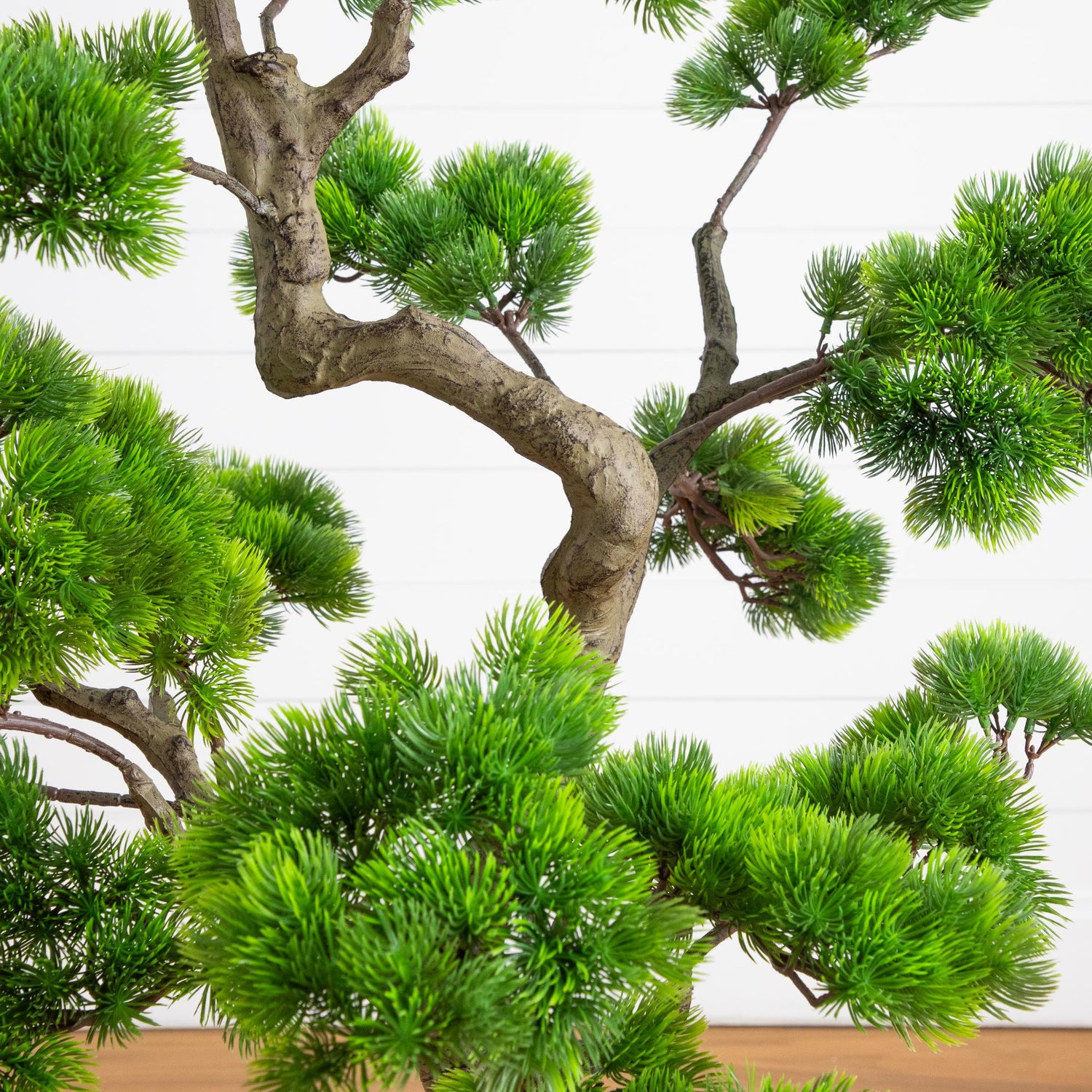 5’ Artificial Bonsai Style Cedar Tree in Decorative White Planter