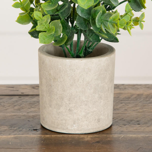 10" Artificial Baby Blue Eucalyptus in Decorative Planter - Set of 3