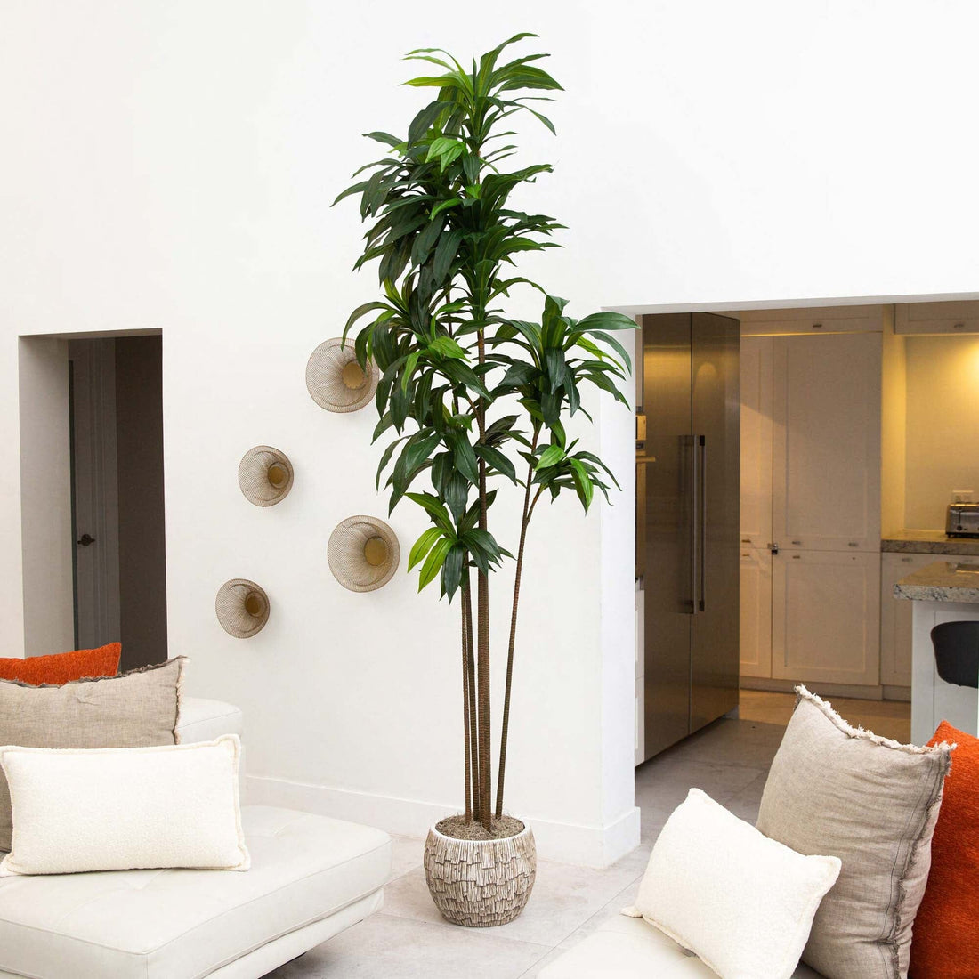 tall house plants fake 10' Artificial Dracaena Tree with Real Touch Leaves