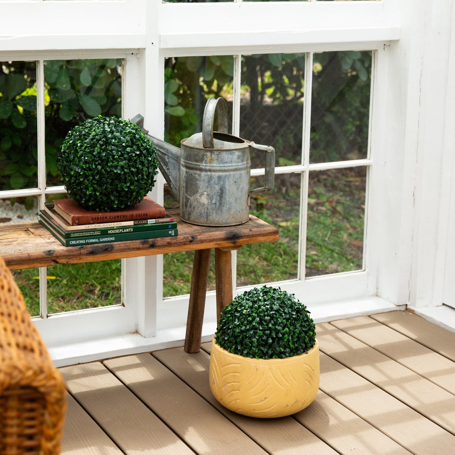 8" UV Resistant Artificial Boxwood Ball (Indoor/Outdoor) - Set of 4