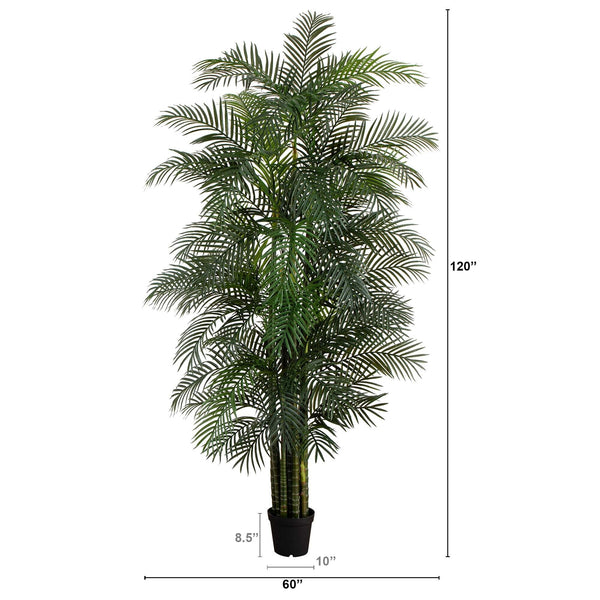 10' UV Resistant Artificial Areca Palm Tree (Indoor/Outdoor)