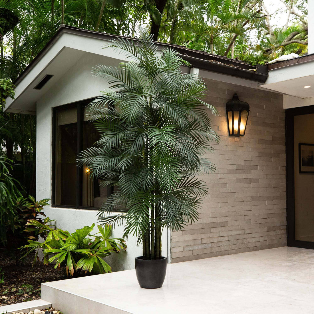 areca palm for shade 10' UV Resistant Artificial Areca Palm Tree (Indoor/Outdoor)