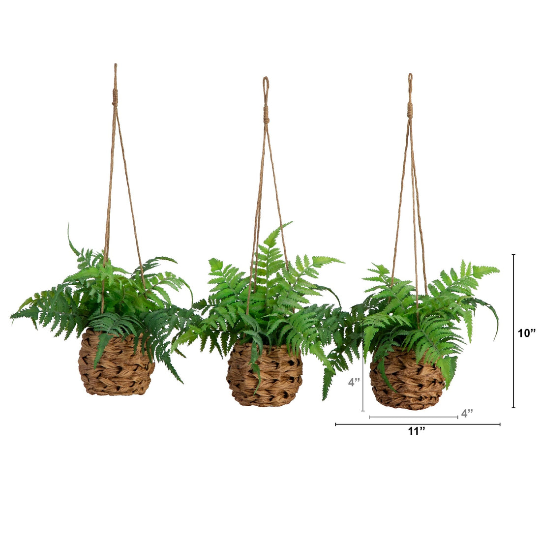 Banana Leaf White Hanging Plant Basket Sets