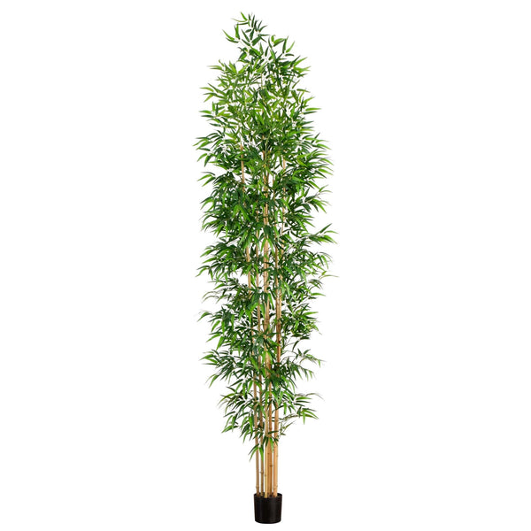11’ Artificial Bamboo Tree with Real Bamboo Trunks