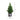 12” Artificial Mini Christmas Cedar Pine Tree in Metal Tin Planter - Set of 2