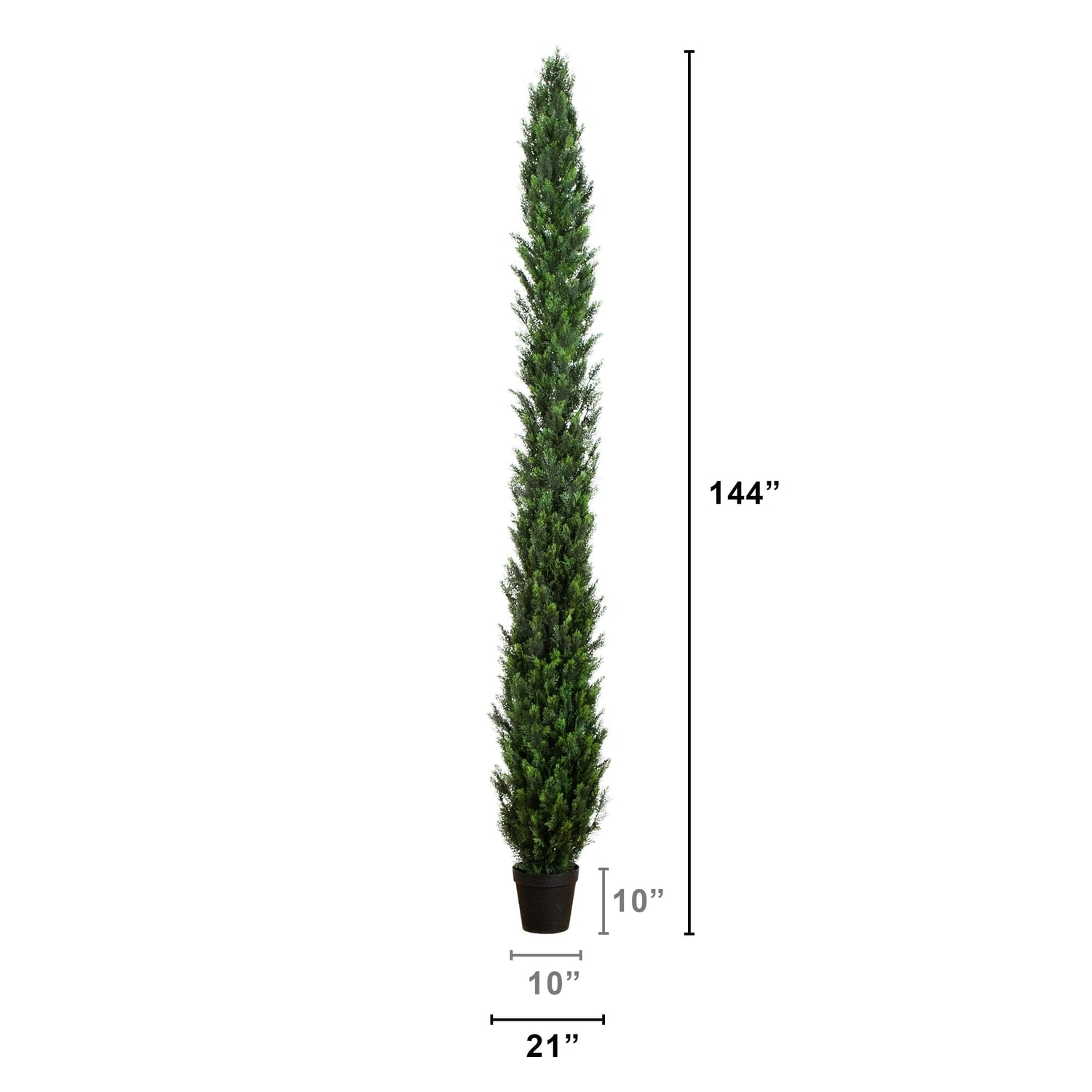 12' UV Resistant Artificial Cedar Pine Tree (Indoor/Outdoor)