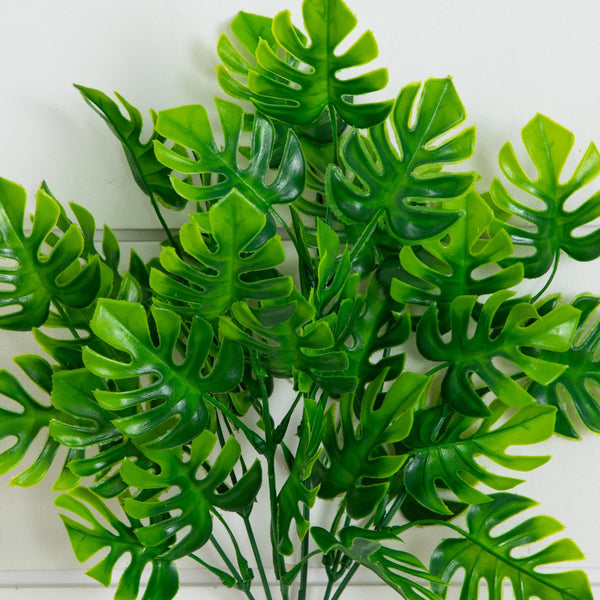 13” Artificial Mini Monstera Bush - Set of 6