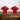 13" Artificial Poinsettia Arrangement in Red Wrapped Planter - Set of 2