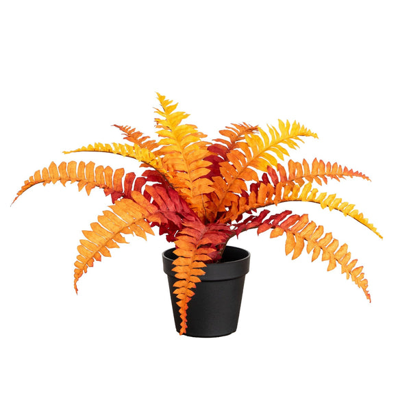 13” Autumn Artificial Fall Boston Fern Plant