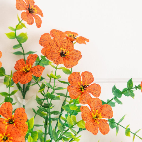 13” UV Resistant Artificial Daisy Bush (Indoor/Outdoor) - Set of 12