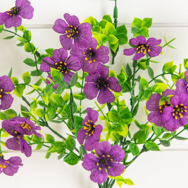 13” UV Resistant Artificial Daisy Bush (Indoor/Outdoor) - Set of 12