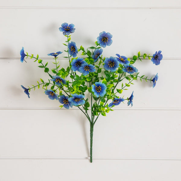 13” UV Resistant Artificial Daisy Bush (Indoor/Outdoor) - Set of 12