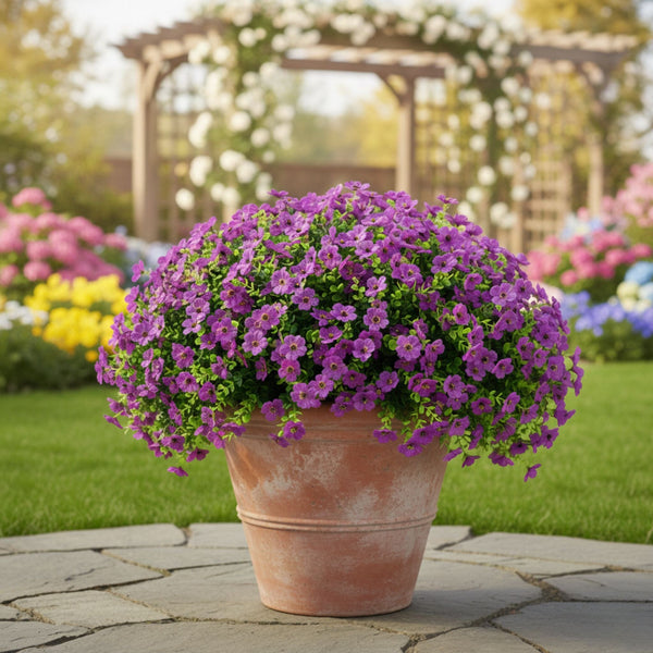 13” UV Resistant Artificial Daisy Bush (Indoor/Outdoor) - Set of 12