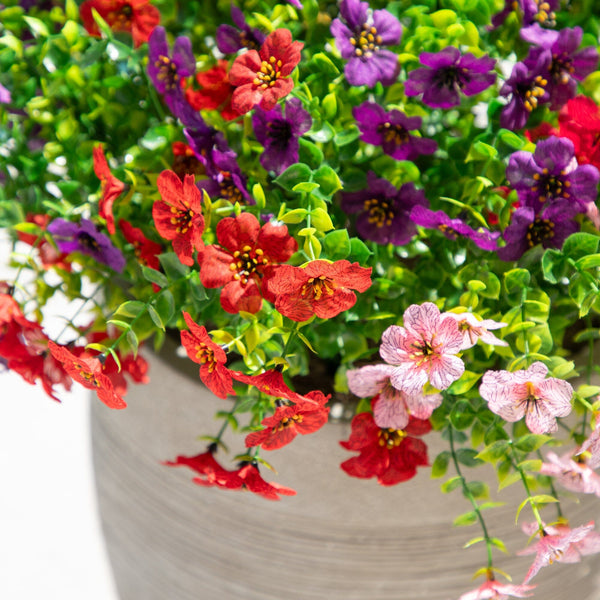 13” UV Resistant Artificial Daisy Bush (Indoor/Outdoor) - Set of 12