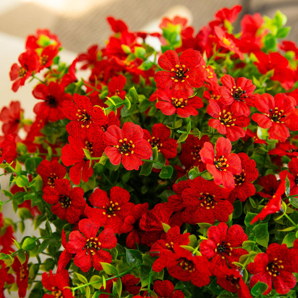 13” UV Resistant Artificial Daisy Bush (Indoor/Outdoor) - Set of 12