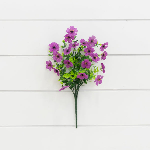 13” UV Resistant Artificial Daisy Bush (Indoor/Outdoor) - Set of 12