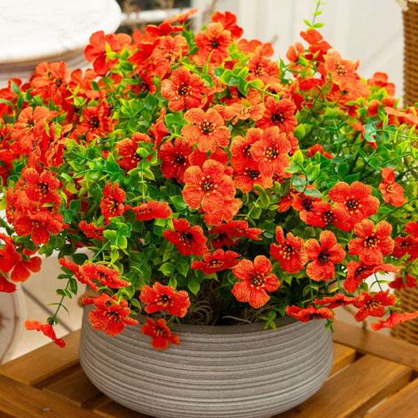 13” UV Resistant Artificial Daisy Bush (Indoor/Outdoor) - Set of 12