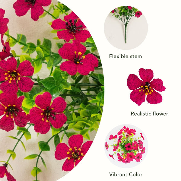 13” UV Resistant Artificial Daisy Bush (Indoor/Outdoor) - Set of 12