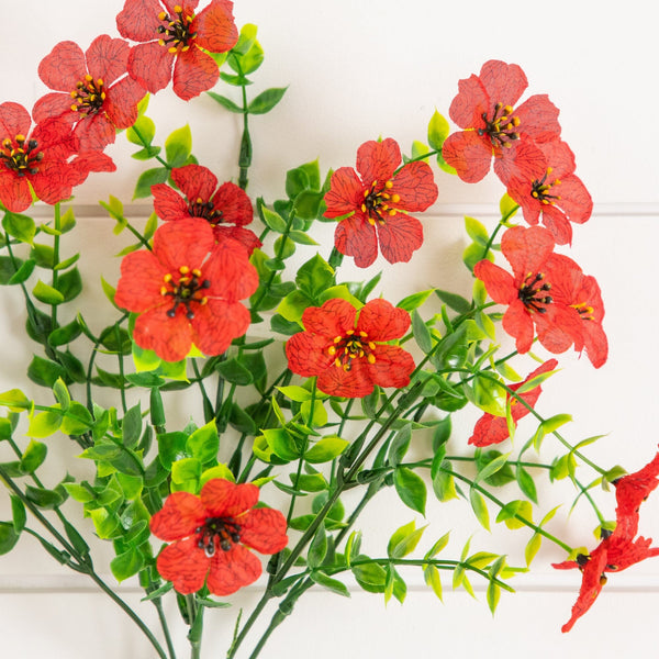 13” UV Resistant Artificial Daisy Bush (Indoor/Outdoor) - Set of 12