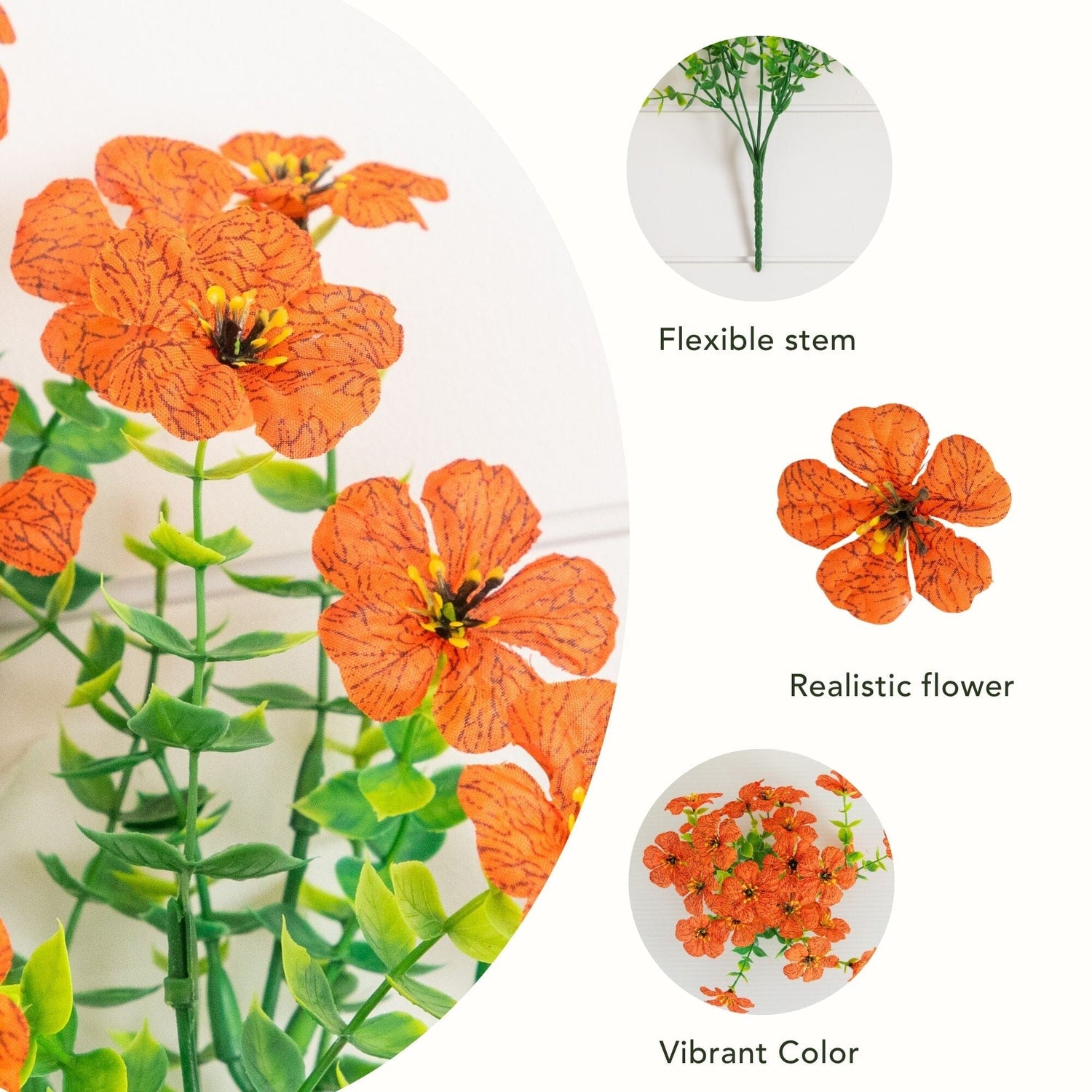 indoor daisy plants 13" UV Daisy Flower Bush Plant (Indoor/Outdoor)- Set of 12 – Nearly Natural