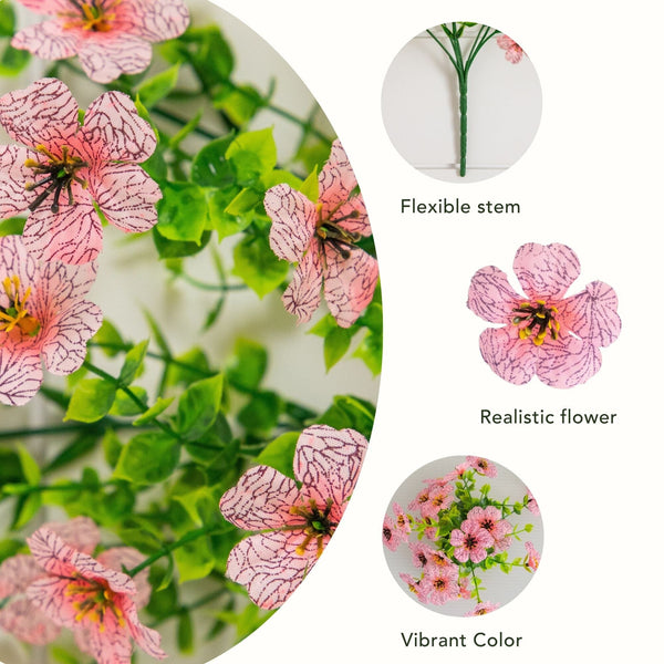 13” UV Resistant Artificial Daisy Bush (Indoor/Outdoor) - Set of 12