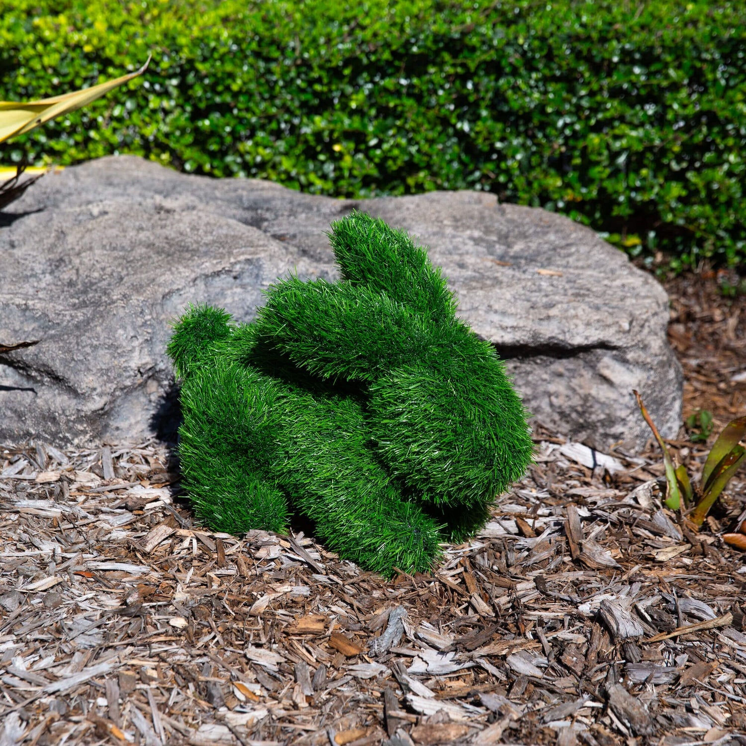 13" UV Resistant Artificial Grass Garden Plush Topiary Bunny Rabbit (Indoor/Outdoor)