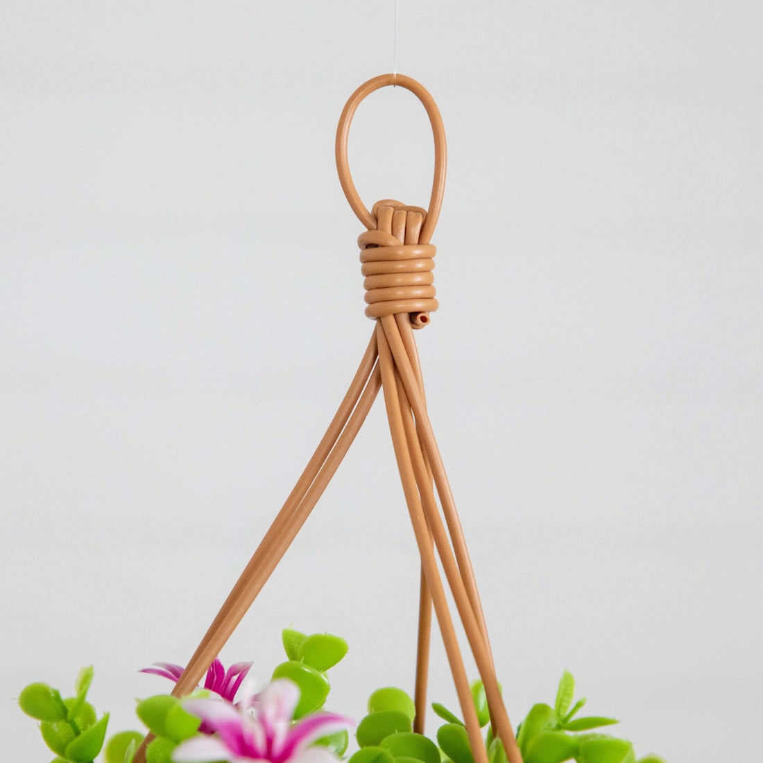 woven hanging planter 13” UV Resistant Artificial Lily and Eucalyptus Woven Hanging Basket ( – Nearly Natural
